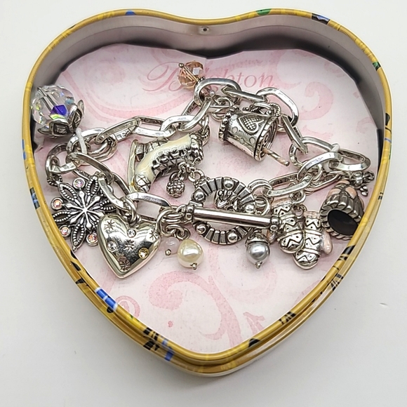$108 NEW W TIN! Brighton "WINTER WONDERLAND" Holiday Charm Bracelet! ❄️❄️ Rare! - Picture 11 of 12